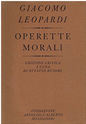 Stock image for Operette Morali (Italian Edition) for sale by ThriftBooks-Dallas