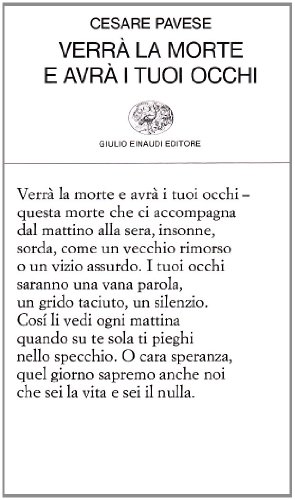 9788806026264: Verr la morte e avr i tuoi occhi (Collezione di poesia)