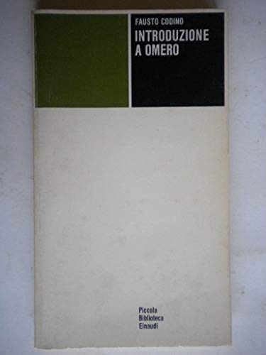 9788806040857: Introduzione a Omero (Piccola biblioteca Einaudi)