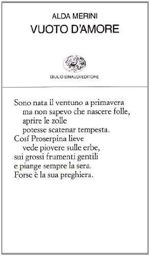 Imagen de archivo de Vuoto d'amore (Collezione di poesia) (Italian Edition) a la venta por Better World Books