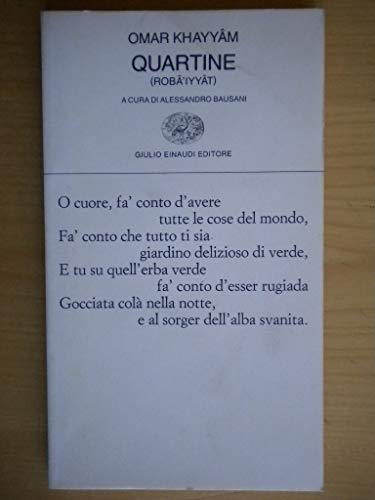 9788806123512: Quartine (Collezione di poesia)