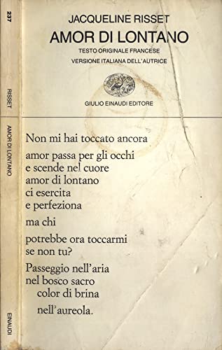 Beispielbild fr Amor di lontano (Collezione di poesia) zum Verkauf von medimops