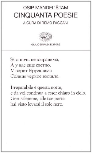 Cinquanta poesie (9788806138288) by Osip Mandel'stam