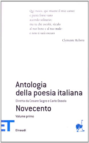 9788806194024: Antologia della poesia italiana. Novecento (Vol. 8/1) (Einaudi tascabili. Poesia)