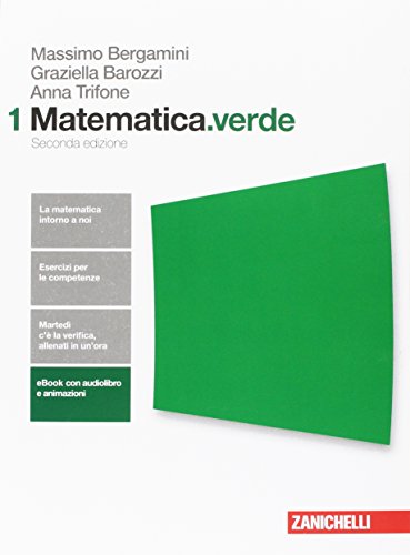 9788808675897: Matematica.verde. Algebra. Geometria. Statistica. Per le Scuole superiori. Con Contenuto digitale per accesso on line (Vol. 1)