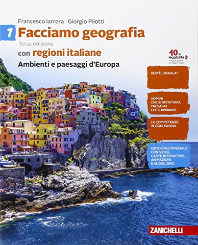 9788808921109: Facciamo geografia. Con regioni italiane. Per la Scuola media. Con e-book. Con espansione online. Ambienti e paesaggi d'Europa (Vol. 1)