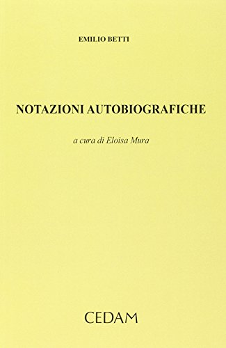 Imagen de archivo de Notazioni autobiografiche a la venta por Brook Bookstore