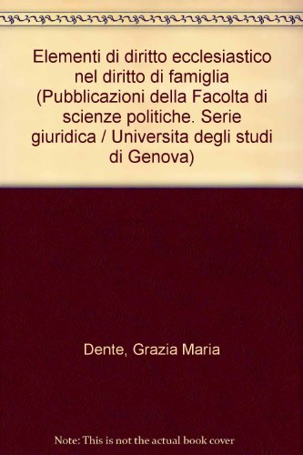 9788814000416: Elementi di diritto ecclesiastico nel diritto di famiglia (Univ. Genova-Fac. scienze politiche)