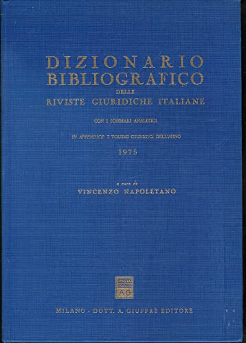 9788814015113: Dizionario bibliografico delle riviste giuridiche italiane (1987)