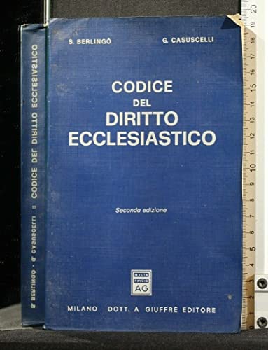 Codice del diritto ecclesiastico (Italian Edition) (9788814016349) by Italy