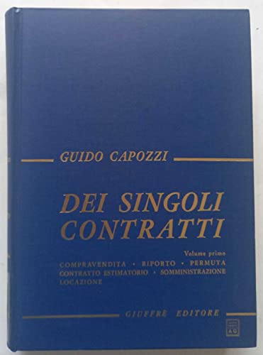 Dei singoli contratti (9788814017582) by Capozzi, Guido