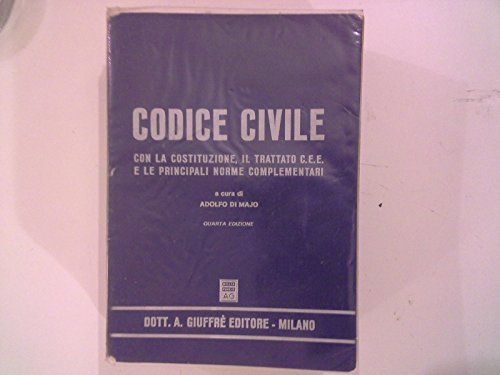 Imagen de archivo de Il codice civile. Con la Costituzione, il trattato CEE e le principali norme complementari a la venta por medimops