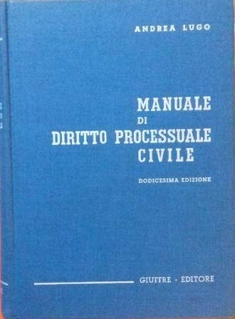 Beispielbild fr Manuale di diritto processuale civile zum Verkauf von medimops