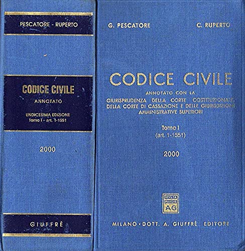 9788814077784: Codice civile. Annotato con la giurisprudenza della Corte costituzionale, della Corte di Cassazione e delle giurisdizioni amministrative superiori