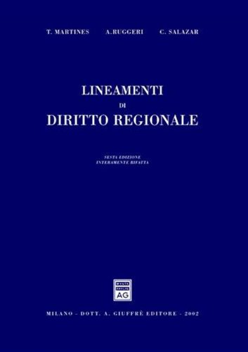 Stock image for LINEAMENTI DI DIRITTO REGIONALE sesta ediz. for sale by Librightbooks