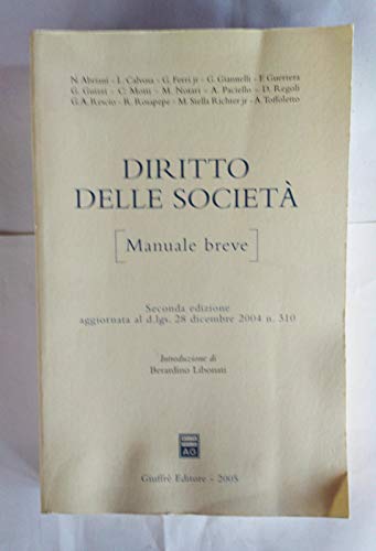 Imagen de archivo de DIRITTO DELLE SOCIETA' MANUALE BREVE a la venta por Librightbooks