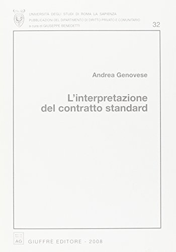 Stock image for L'interpretazione del contratto standard for sale by libreriauniversitaria.it