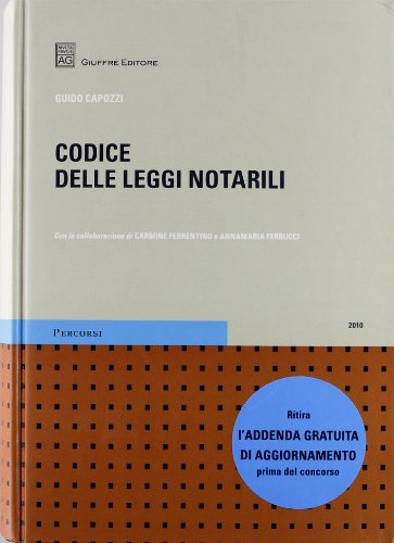 Codice delle leggi notarili (9788814158490) by Guido Capozzi