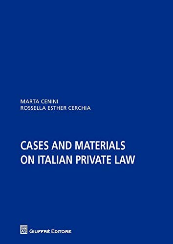 Imagen de archivo de Libri - Cases And Materials On Italian Private Law (1 BOOKS) a la venta por medimops