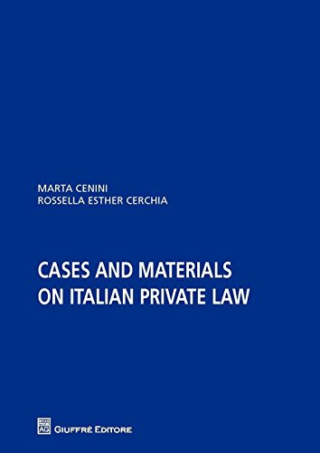 9788814200342: Cases and materials on italian private law
