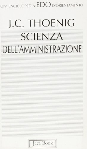 Stock image for Scienza dell'amministrazione for sale by libreriauniversitaria.it