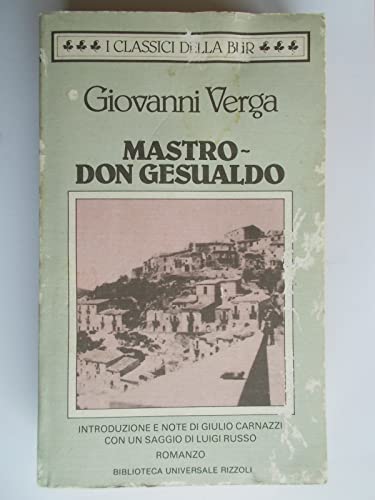 MASTRO DON GESUALDO - VERGA GIOVANNI