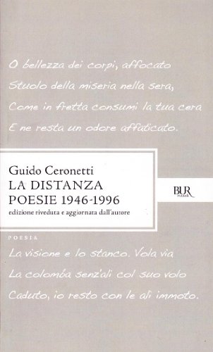 9788817170970: La distanza: Poesie 1946-1996 (BUR. Poesia) (Italian Edition)