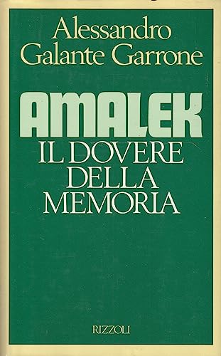 Beispielbild fr Amalek: il dovere della memoria (Osservatorio italiano) zum Verkauf von medimops