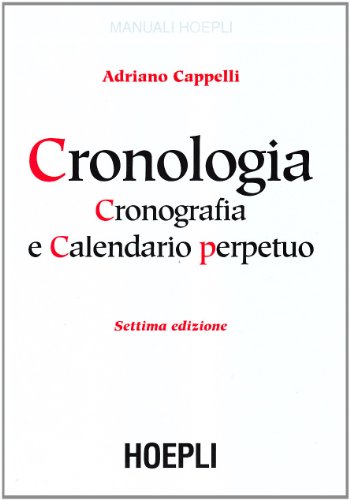 Beispielbild fr Cronologia, cronografia e calendario perpetuo. Con floppy disk zum Verkauf von medimops