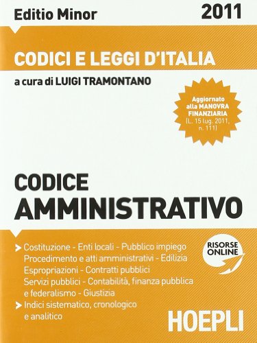9788820348809: Codice amministrativo 2011/2012. Ediz. minor