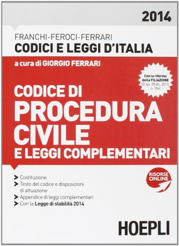 Imagen de archivo de Codice di procedura civile e leggi complementari Ferrari, Giorgio a la venta por Librisline