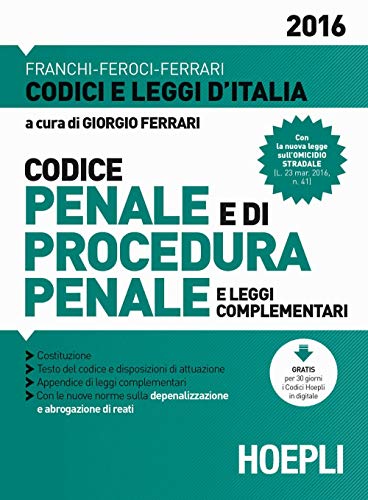 9788820371968: Codice penale e di procedura penale (Codici e leggi d'Italia)