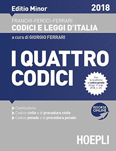 Stock image for I quattro codici 2018. Ediz. minore for sale by Revaluation Books