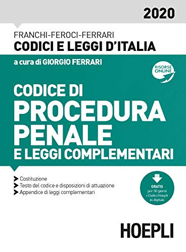 Stock image for Codice di procedura penale e leggi complementari Franchi, Luigi; Feroci, Virgilio; Ferrari, Santo and Ferrari, G. for sale by Copernicolibri