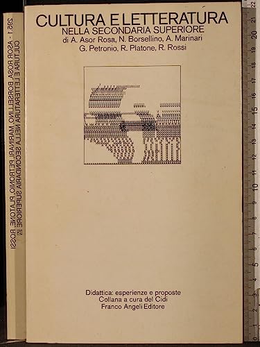 Stock image for Cultura e letteratura nella Secondaria Superiore. for sale by FIRENZELIBRI SRL