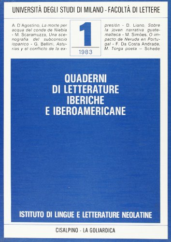 Beispielbild fr Quaderni di Letterature Iberiche e Iberoamericane. Vol.I. zum Verkauf von FIRENZELIBRI SRL