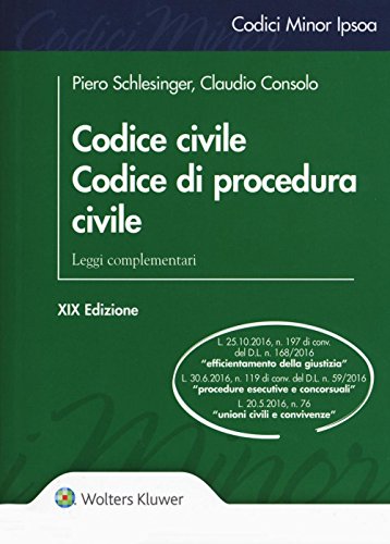 Beispielbild fr Codice civile. Codice di procedura civile. Leggi complementari zum Verkauf von medimops