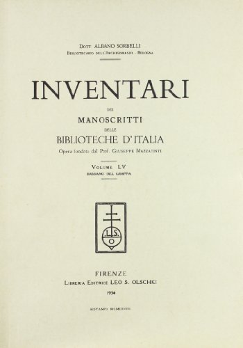 9788822213211: Inventari dei manoscritti delle biblioteche d'Italia. Bassano del Grappa (Vol. 55)