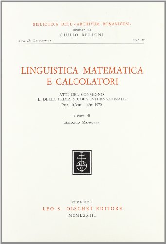 9788822213976: LINGUISTICA MATEMATICA E CALCOLATORI