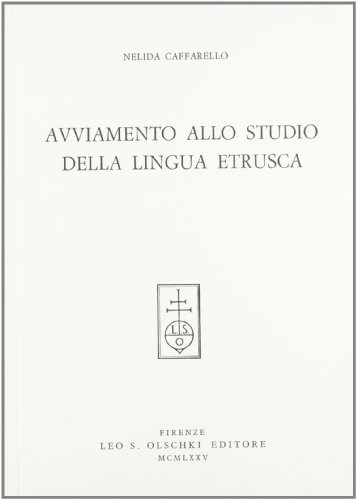 Imagen de archivo de Avviamento allo studio della lingua etrusca. a la venta por Librairie Le Trait d'Union sarl.