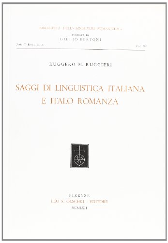 Beispielbild fr Saggi di linguistica italiana e italo-romanza. zum Verkauf von FIRENZELIBRI SRL