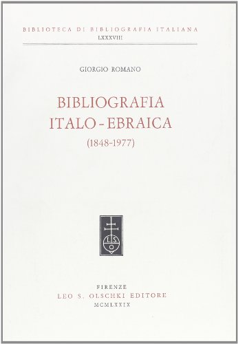 9788822228093: BILIOGRAFIA ITALO-EBRAICA (1848-1977)