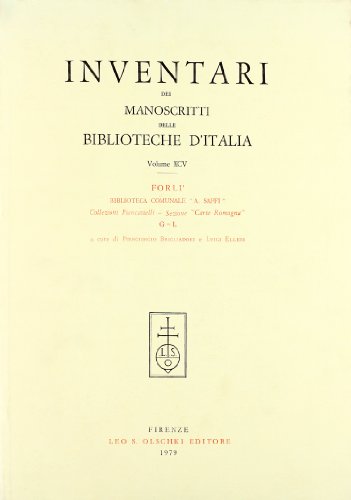 9788822228932: Inventari dei manoscritti delle biblioteche d'Italia. Forl (Vol. 95)