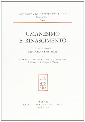 Umanesimo E Rinascimento