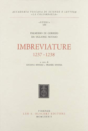 Imagen de archivo de IMBREVIATURE 1237-1238 a la venta por libreriauniversitaria.it
