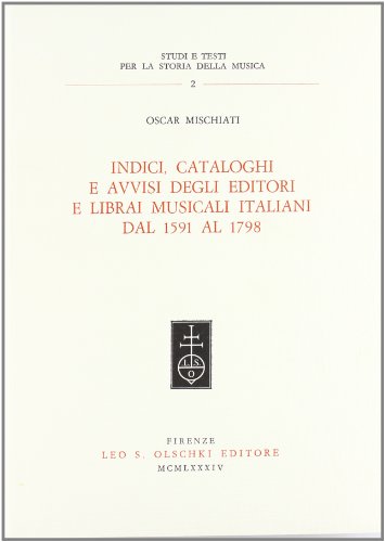 9788822231451: Indici, cataloghi e avvisi degli editori e librai musicali italiani