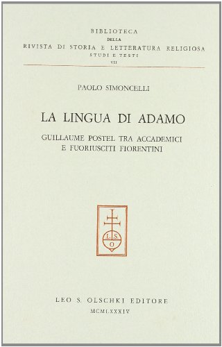 LA LINGUA DI ADAMO (9788822232656) by Paolo Simoncelli