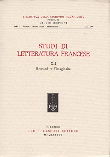 Stock image for STUDI DI LETTERATURA FRANCESE VOL. XII (BIBLIOTECA DELL) for sale by Midtown Scholar Bookstore
