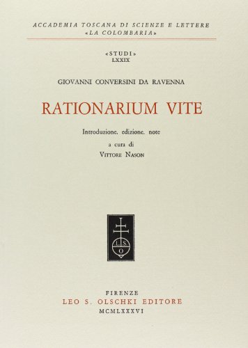 RATIONARIUM VITE (9788822234230) by Conversini Da Ravenna Giovanni