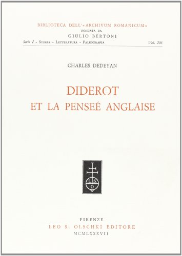 DIDEROT ET LA PENSEE ANGLAISE
